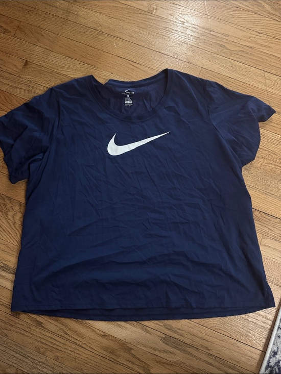 Nike Tops - Nike Navy Blue Tee with White Swoosh